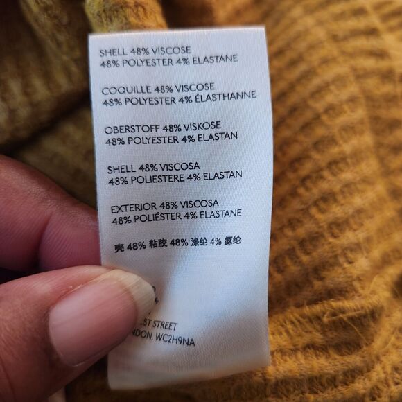 Anthropologie Maeve Gold Harley Pullover V Neck Thermal Top Size Small Boho - Picture 8 of 10